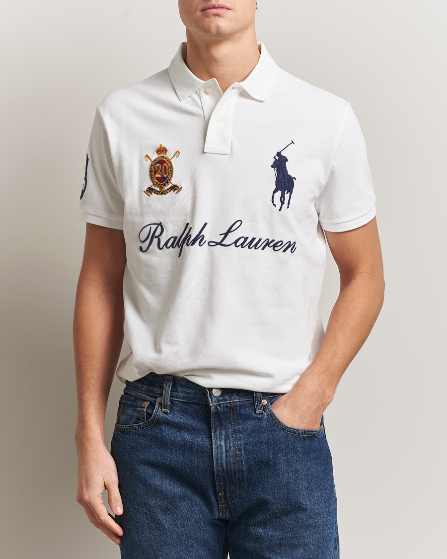 Mies | Pikeet | Polo Ralph Lauren | Custom Slim Fit Big Pony Polo White