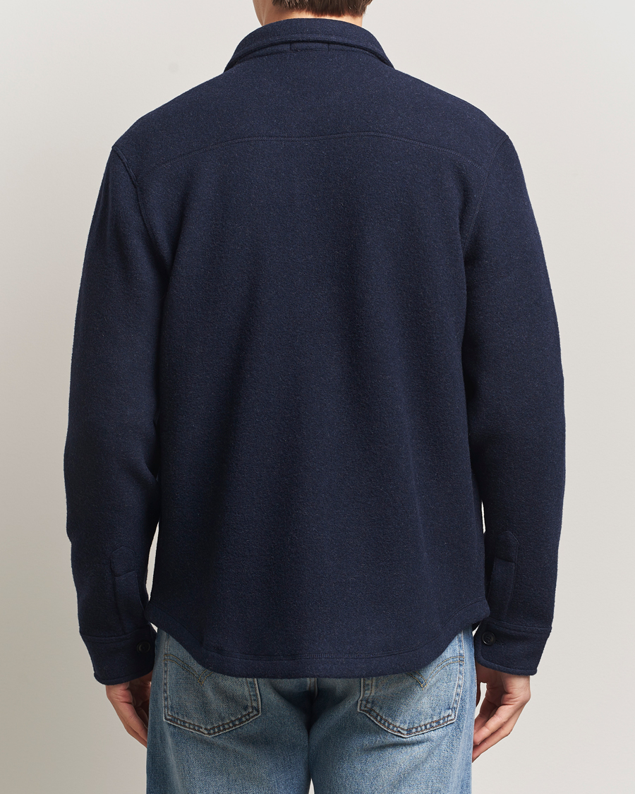 Mies | Kauluspaidat | Polo Ralph Lauren | Brushed Double Knitted Overshirt Worth Navy Heather