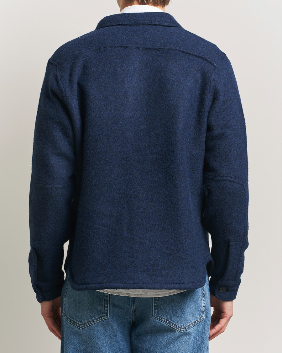 Mies | Kauluspaidat | Polo Ralph Lauren | Felted Wool Pocket Shirt RL Navy