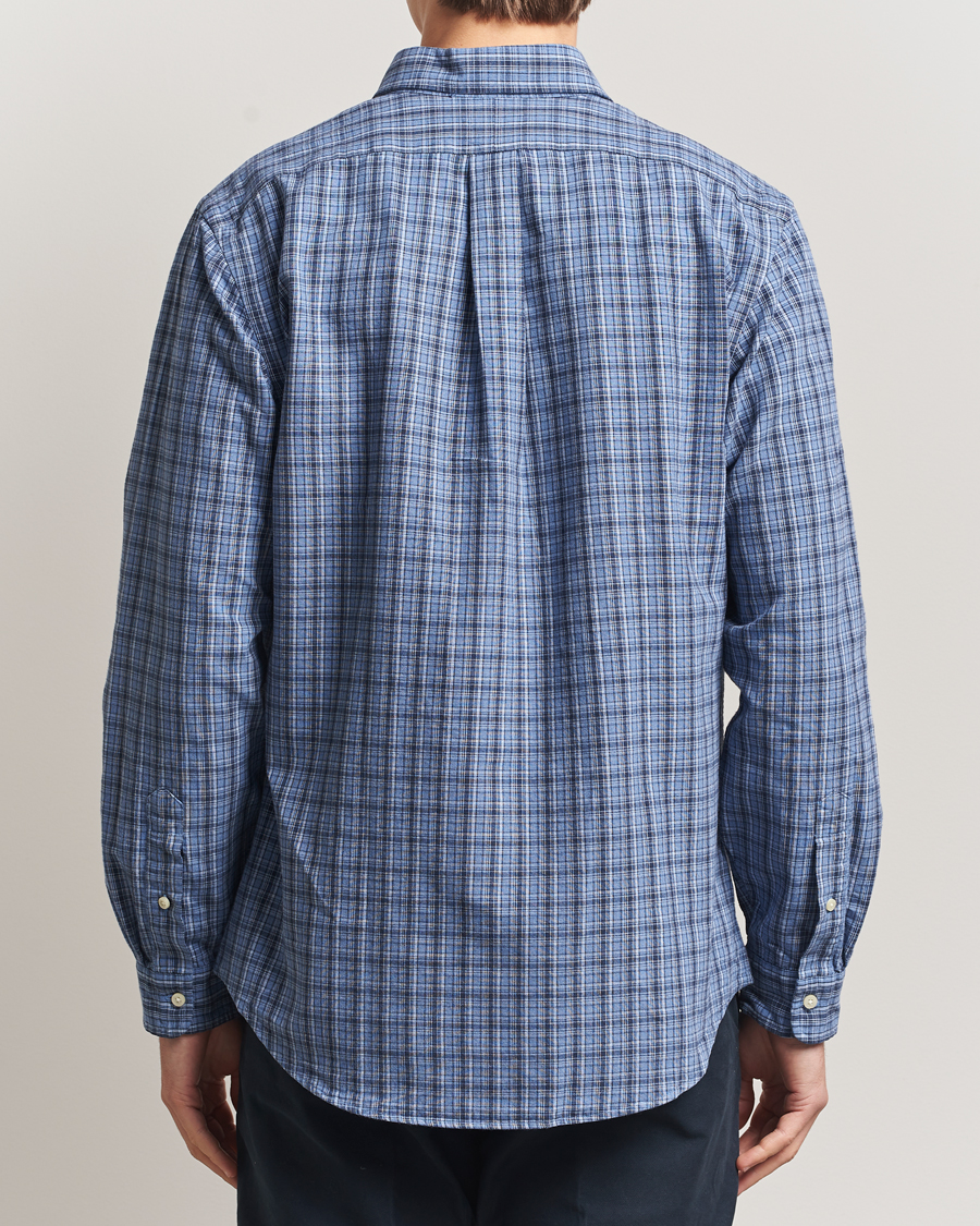 Mies | Kauluspaidat | Polo Ralph Lauren | Custom Fit Checked Shirt Blue Heather Multi