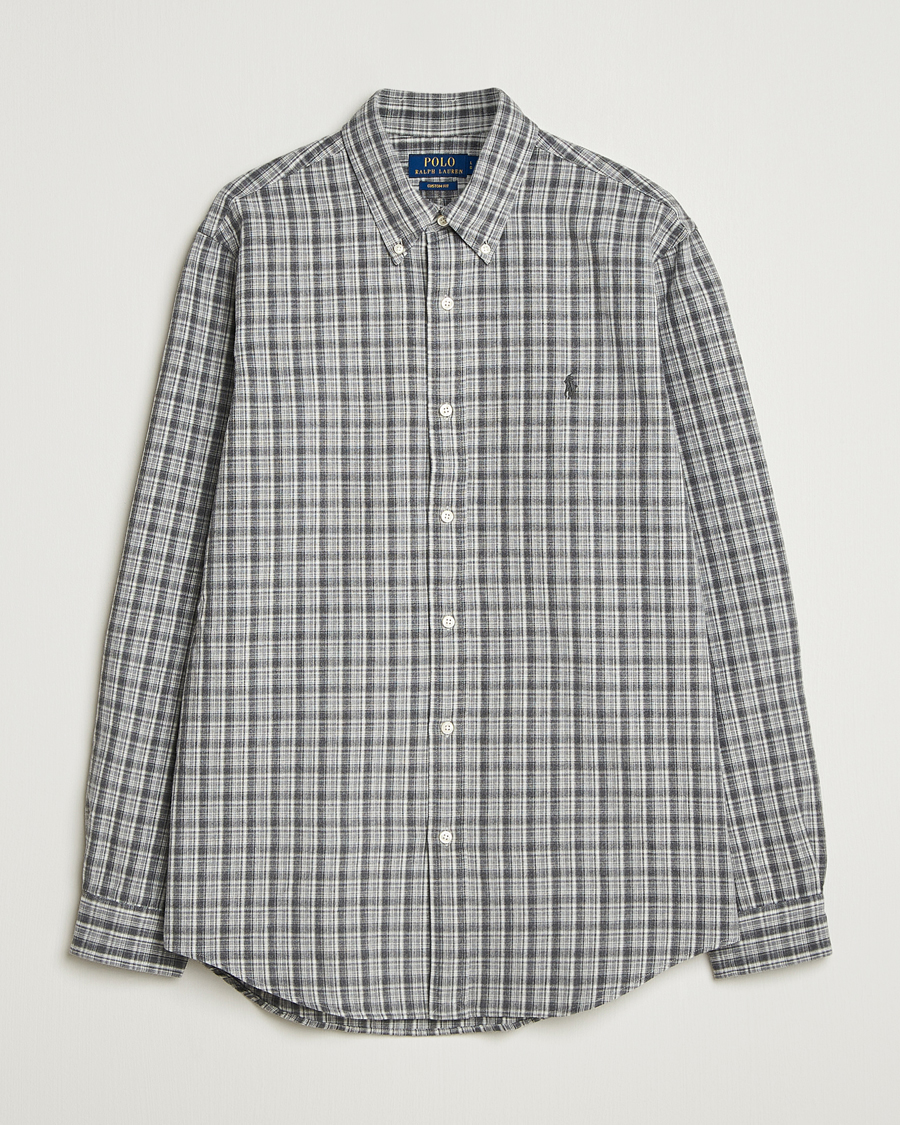 Mies | Kauluspaidat | Polo Ralph Lauren | Custom Fit Checked Shirt Grey Heather Multi