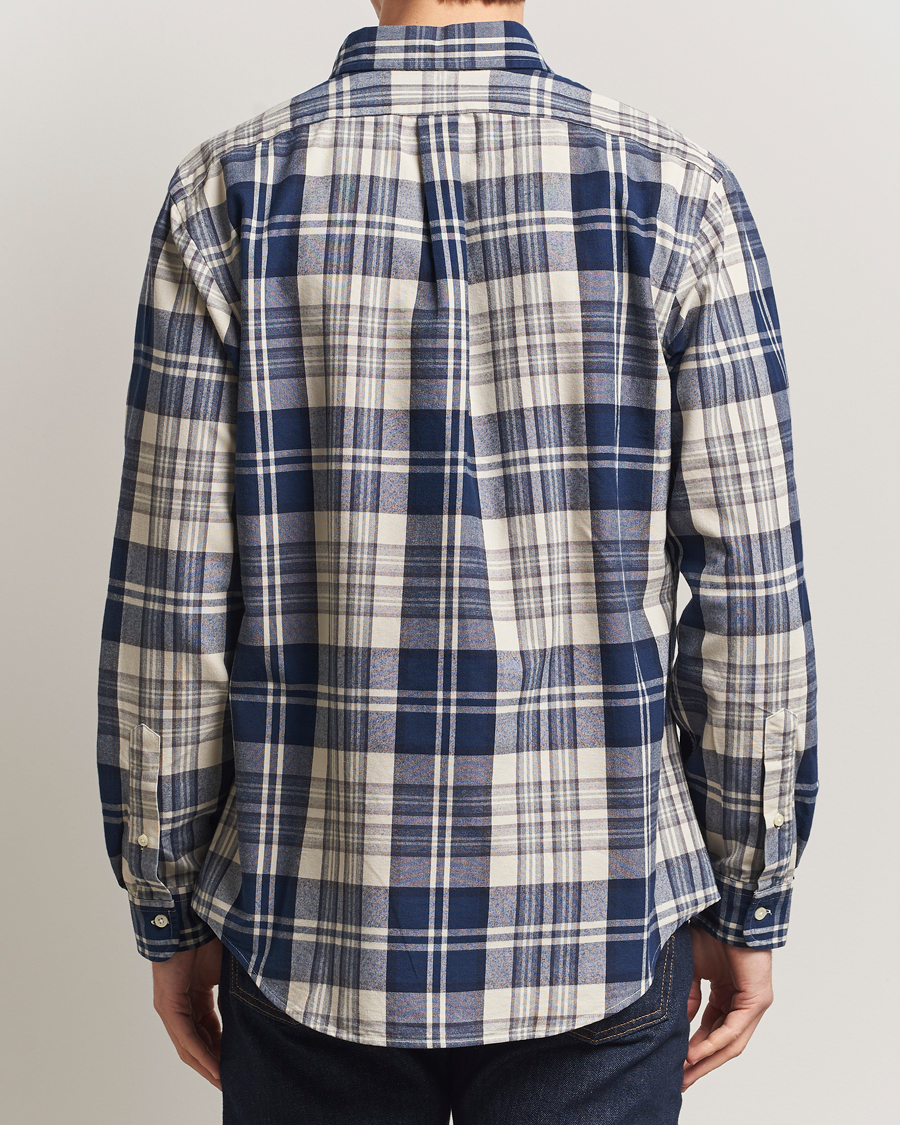 Mies | Kauluspaidat | Polo Ralph Lauren | Custom Fit Checked Shirt White/Navy Multi