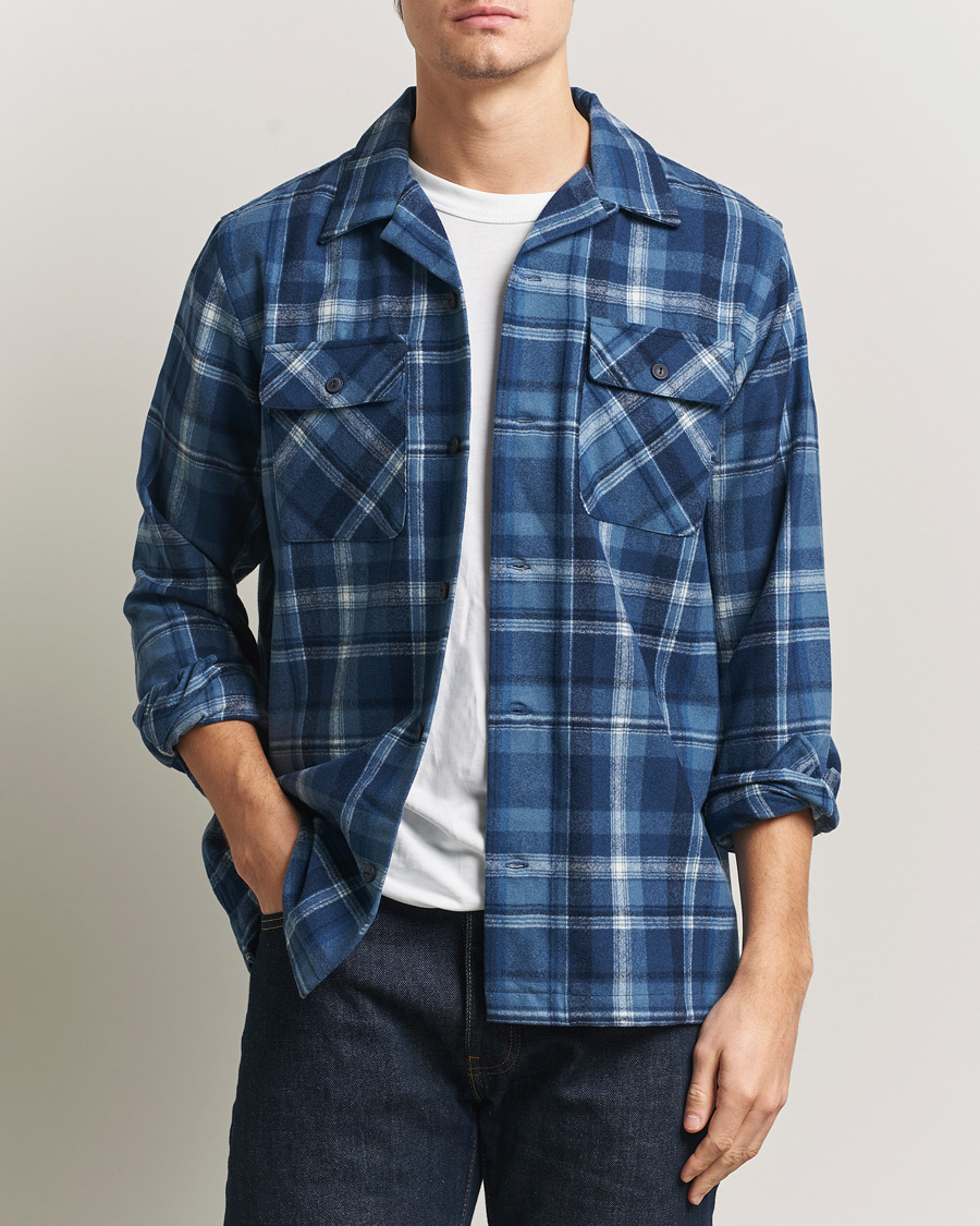 Mies | Kauluspaidat | Polo Ralph Lauren | Plainweave Wool Pocket Shirt Blue Heather Multi