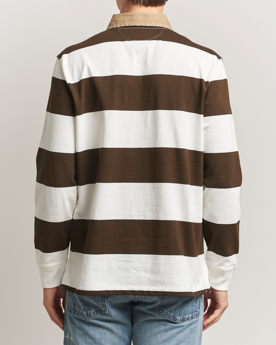 Mies | Puserot | Polo Ralph Lauren | Long Sleeve Rugby Sweater Dark Brown/Cream