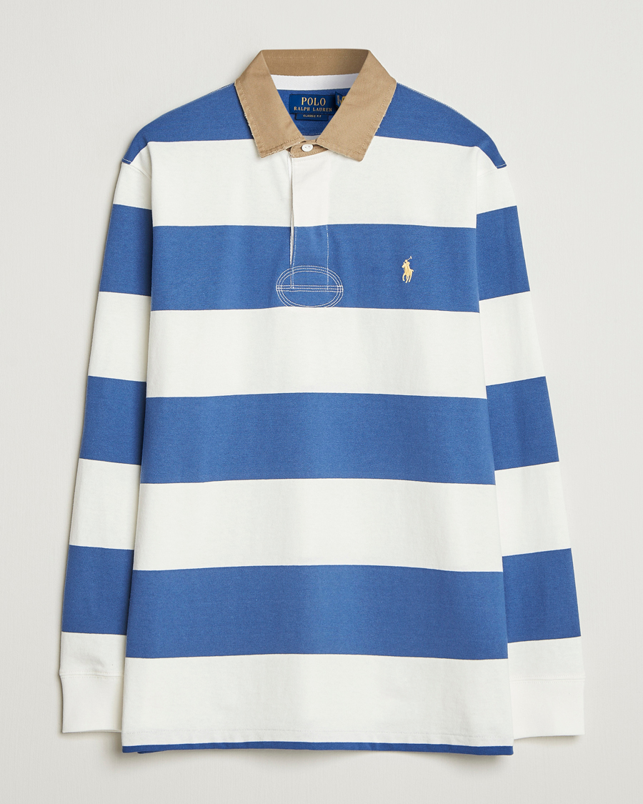Mies | Puserot | Polo Ralph Lauren | Long Sleeve Rugby Sweater Old Royal/Cream