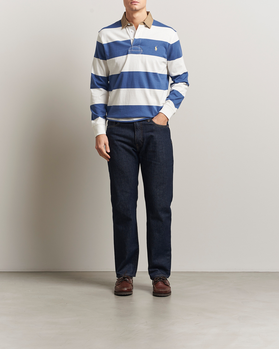 Mies | Puserot | Polo Ralph Lauren | Long Sleeve Rugby Sweater Old Royal/Cream