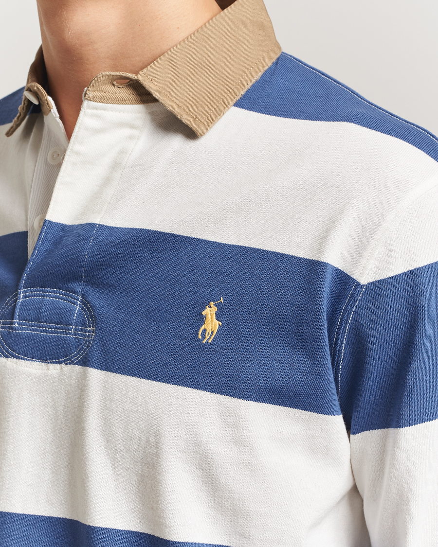Mies | Puserot | Polo Ralph Lauren | Long Sleeve Rugby Sweater Old Royal/Cream