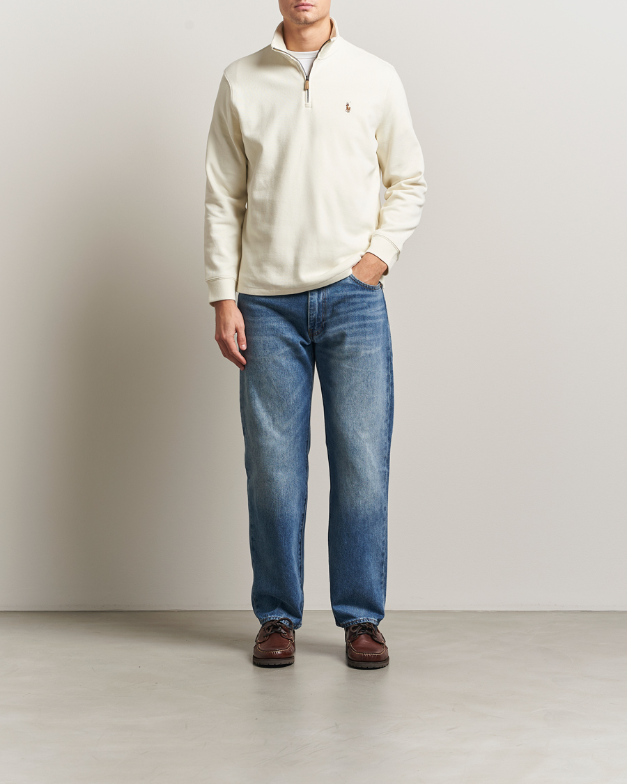 Mies | Puserot | Polo Ralph Lauren | Double Knitted Half Zip Parchment Cream