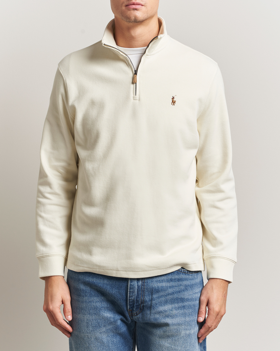 Mies | Puserot | Polo Ralph Lauren | Double Knitted Half Zip Parchment Cream