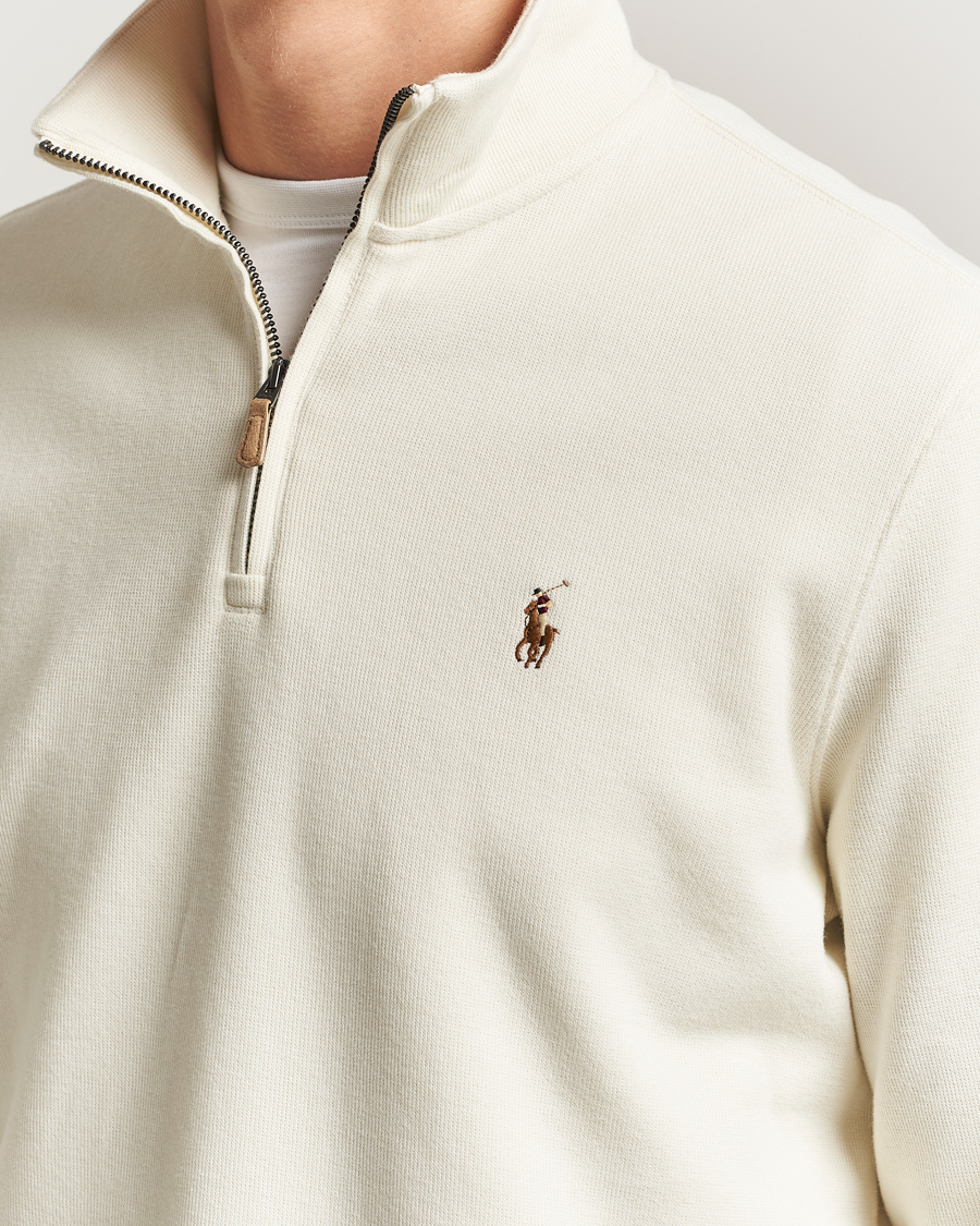 Mies | Puserot | Polo Ralph Lauren | Double Knitted Half Zip Parchment Cream