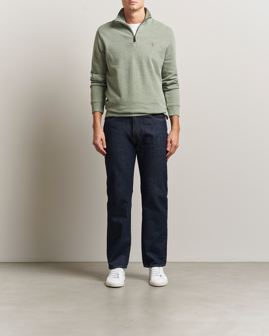 Mies | Puserot | Polo Ralph Lauren | Double Knitted Half Zip Greenery Heather
