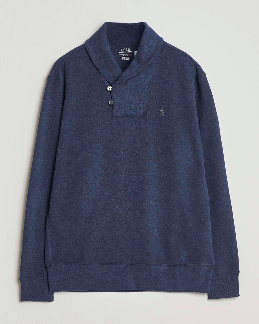 Mies | Puserot | Polo Ralph Lauren | Double Knitted Shawl Collar Sweater Navy Heather