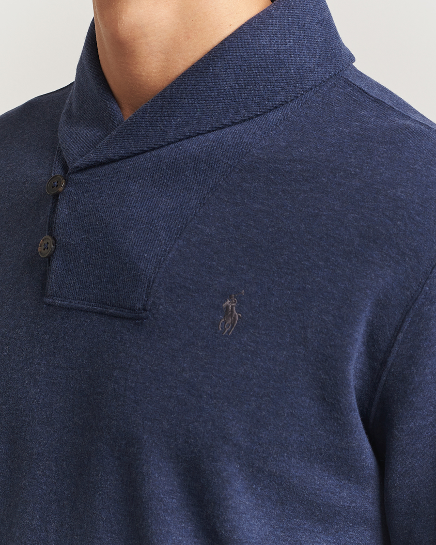 Mies | Puserot | Polo Ralph Lauren | Double Knitted Shawl Collar Sweater Navy Heather