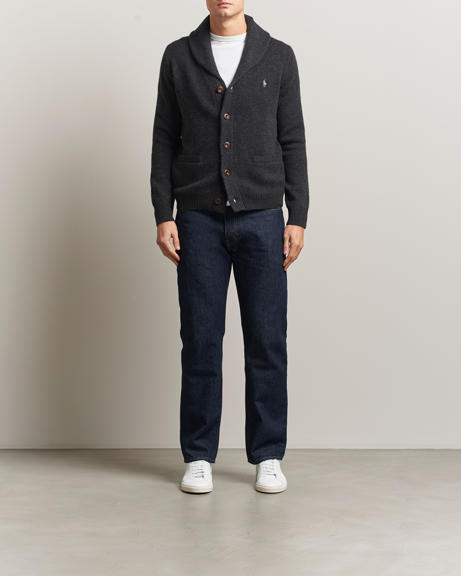 Mies | Puserot | Polo Ralph Lauren | Wool/Cashmere Shawl Collar Cardigan Granite Heather