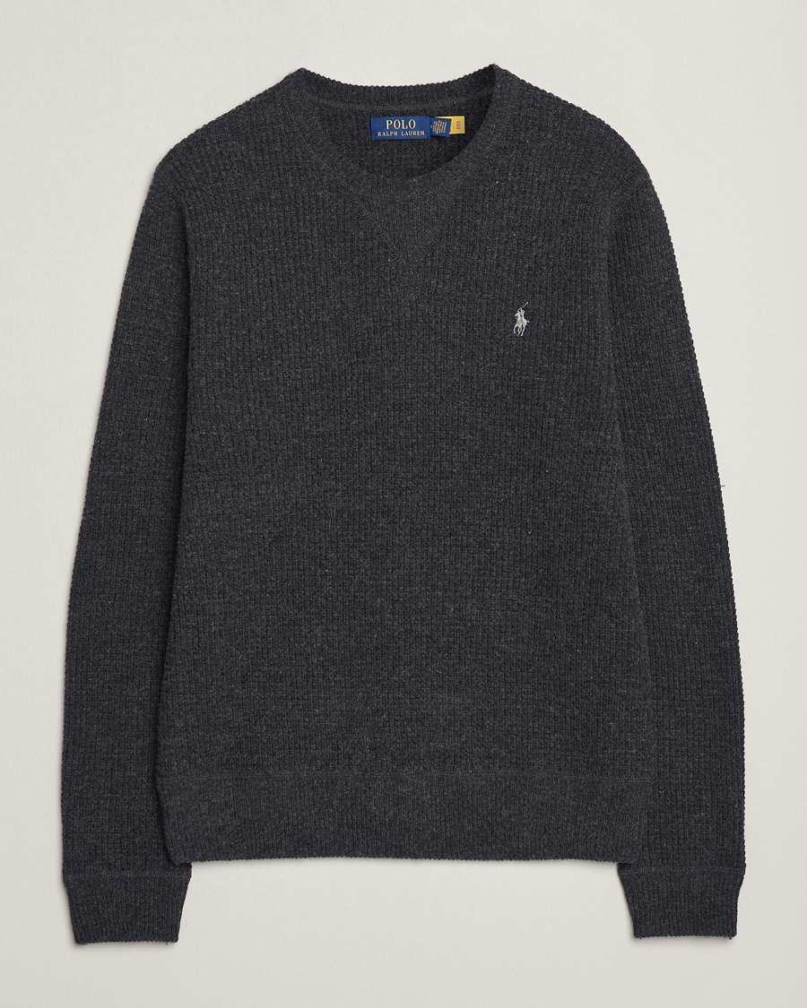 Mies | Puserot | Polo Ralph Lauren | Cotton/Wool Pullover Dark Granite Heather