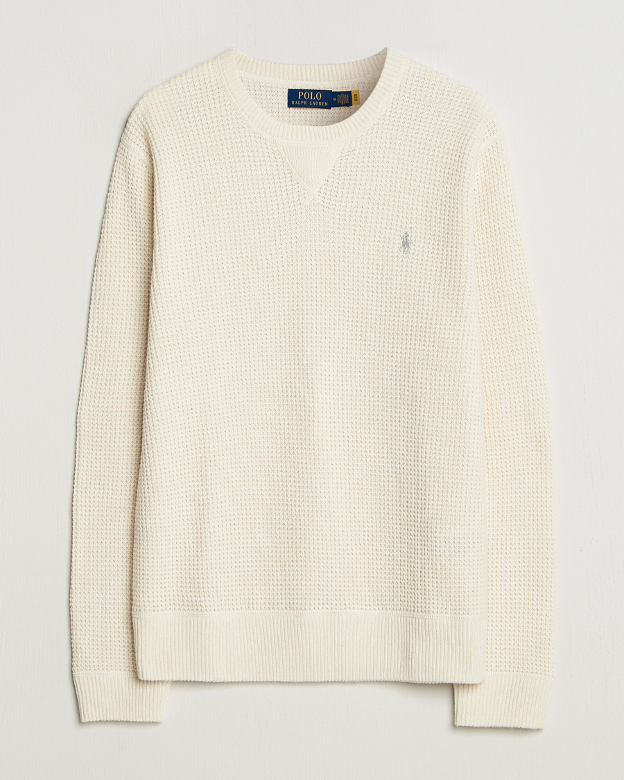 Mies | Puserot | Polo Ralph Lauren | Cotton/Wool Pullover Andover Cream