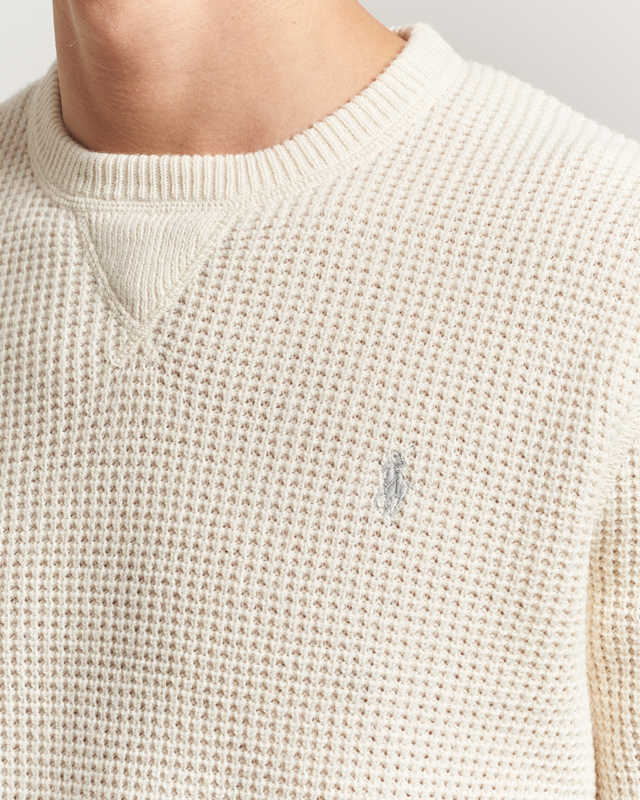 Mies | Puserot | Polo Ralph Lauren | Cotton/Wool Pullover Andover Cream