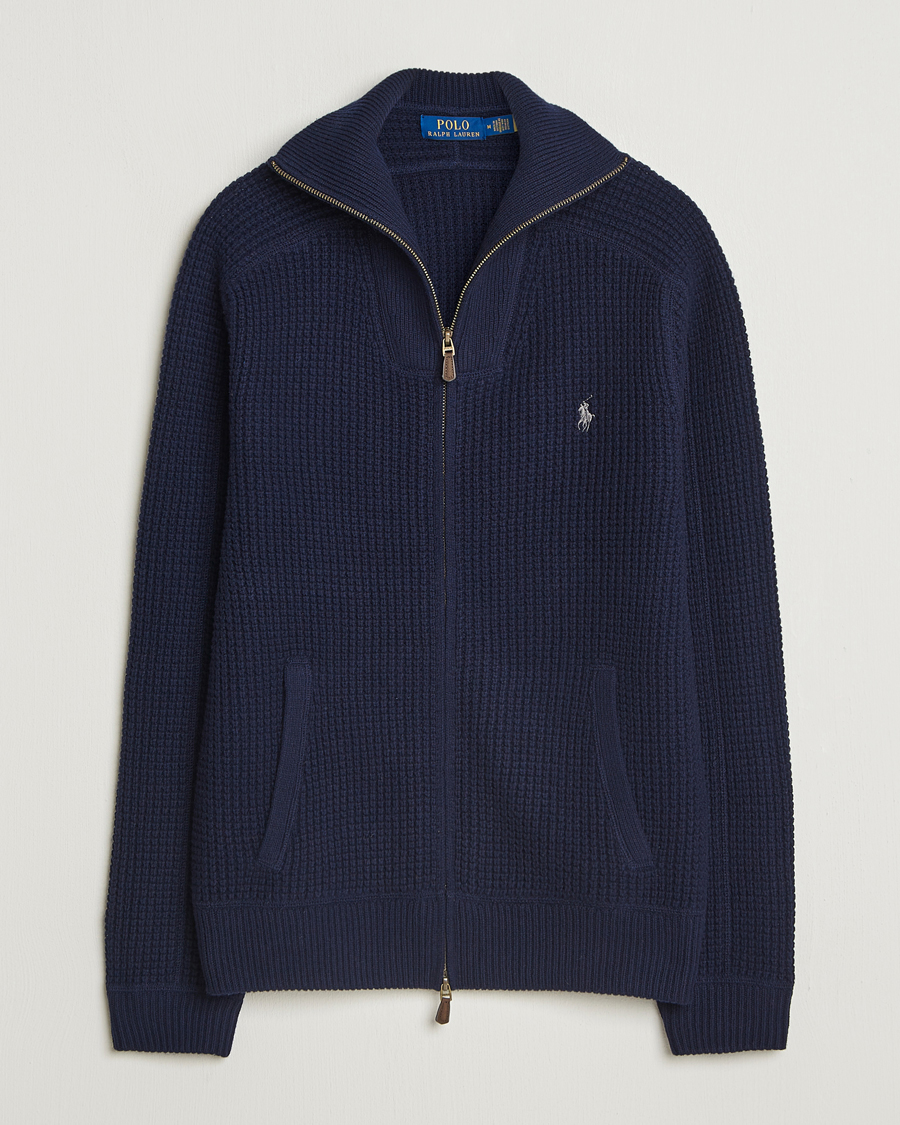 Mies | Puserot | Polo Ralph Lauren | Cotton/Wool Full Zip Hunter Navy