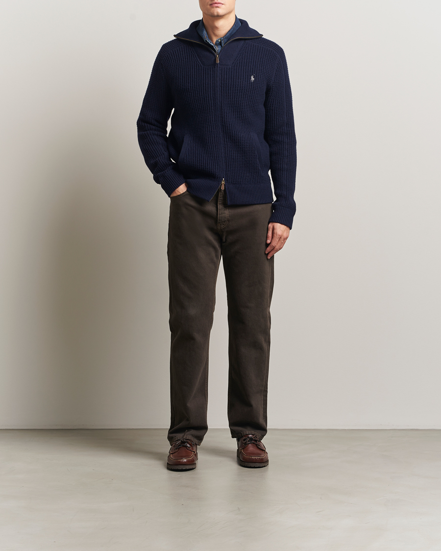 Mies | Puserot | Polo Ralph Lauren | Cotton/Wool Full Zip Hunter Navy