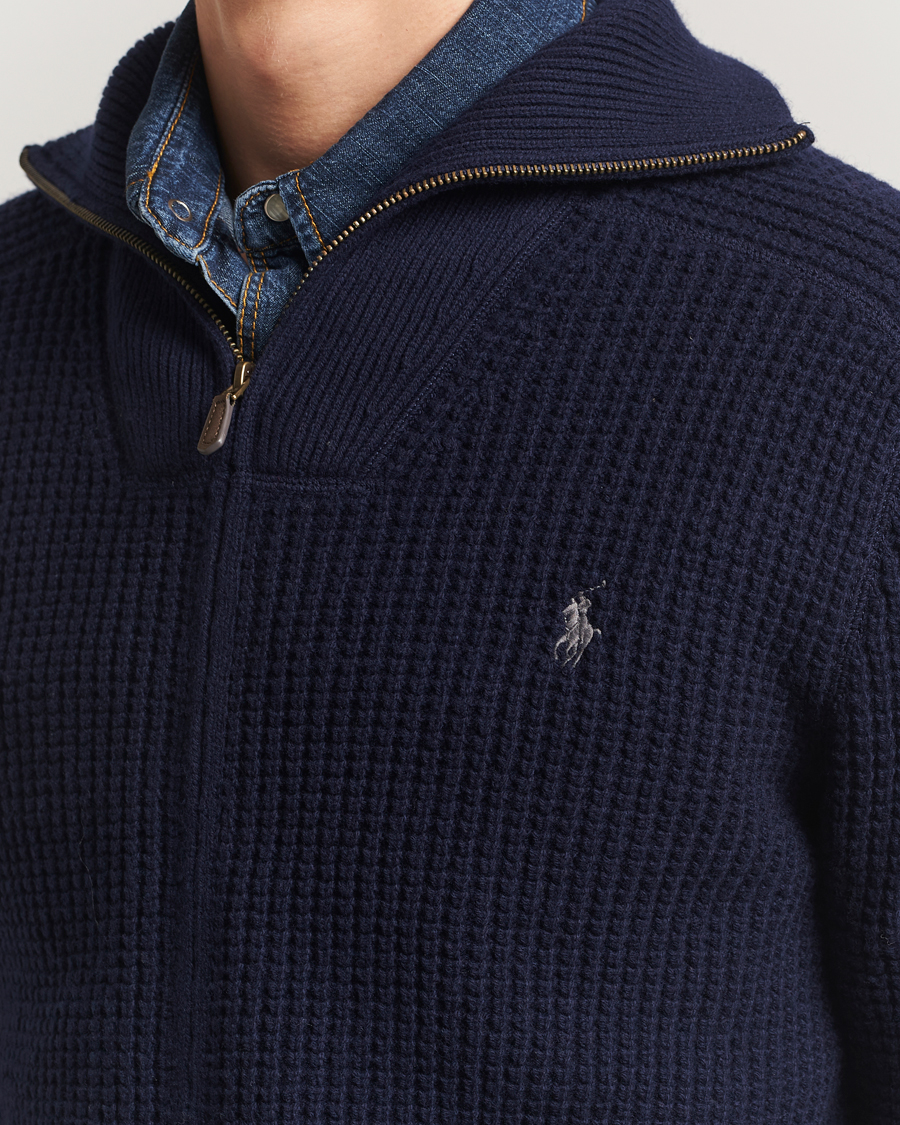 Mies | Puserot | Polo Ralph Lauren | Cotton/Wool Full Zip Hunter Navy
