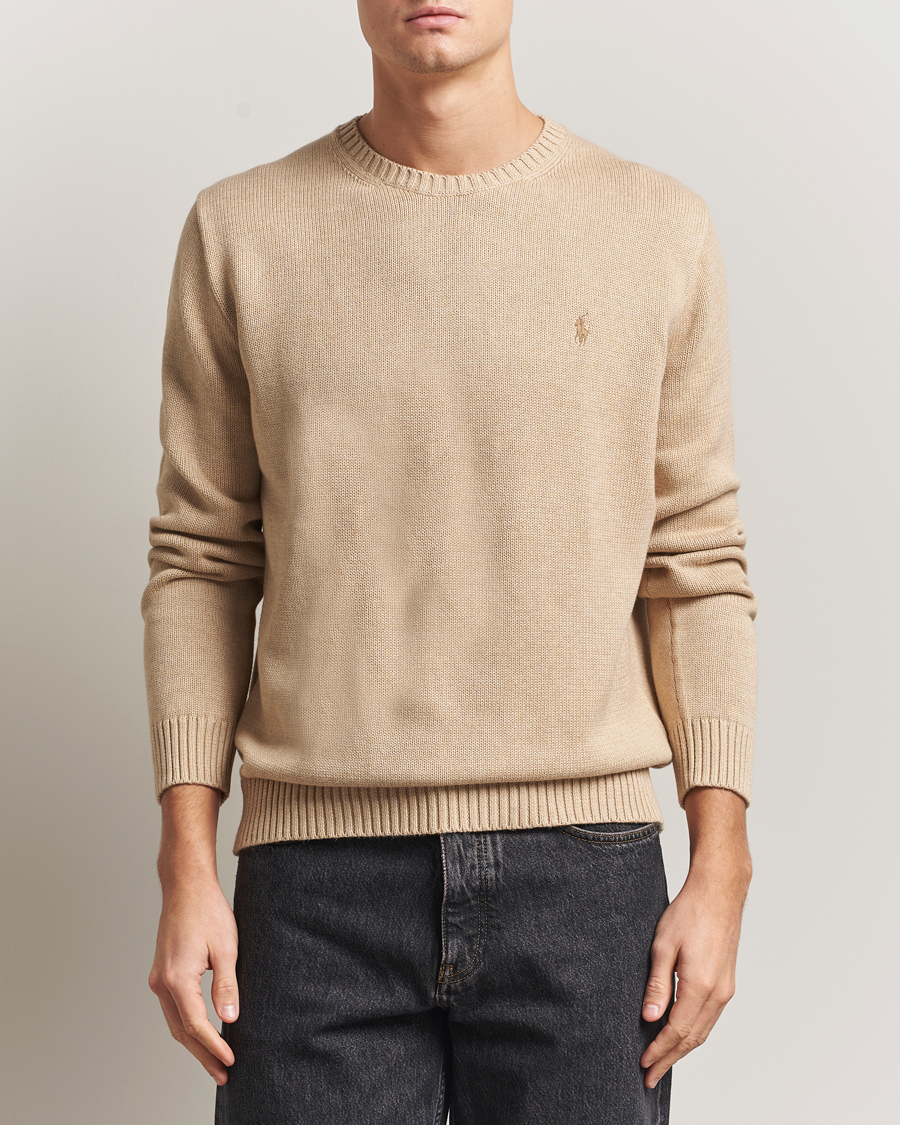 Mies | Puserot | Polo Ralph Lauren | Cotton Crew Neck Sweater Dune Melange