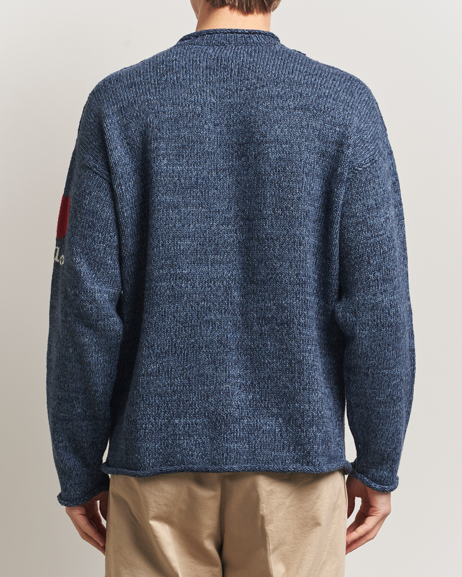 Mies | Puserot | Polo Ralph Lauren | Cotton Flag Sweater Blue Marl