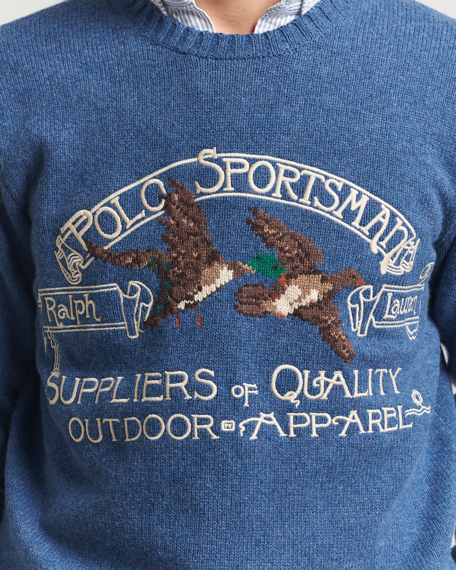 Mies | Puserot | Polo Ralph Lauren | Cotton/Wool Printed Sweater Blue Multi