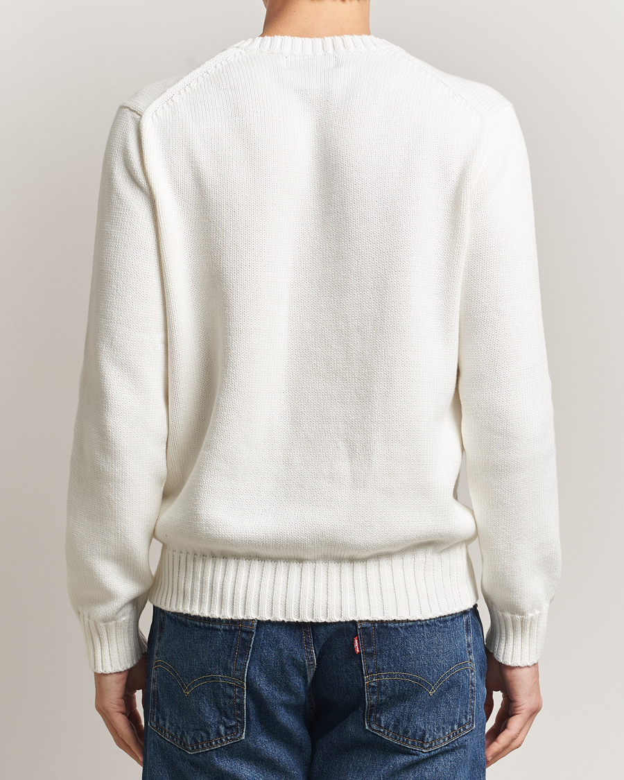 Mies | Puserot | Polo Ralph Lauren | Cotton Flag Sweater Deckwash White