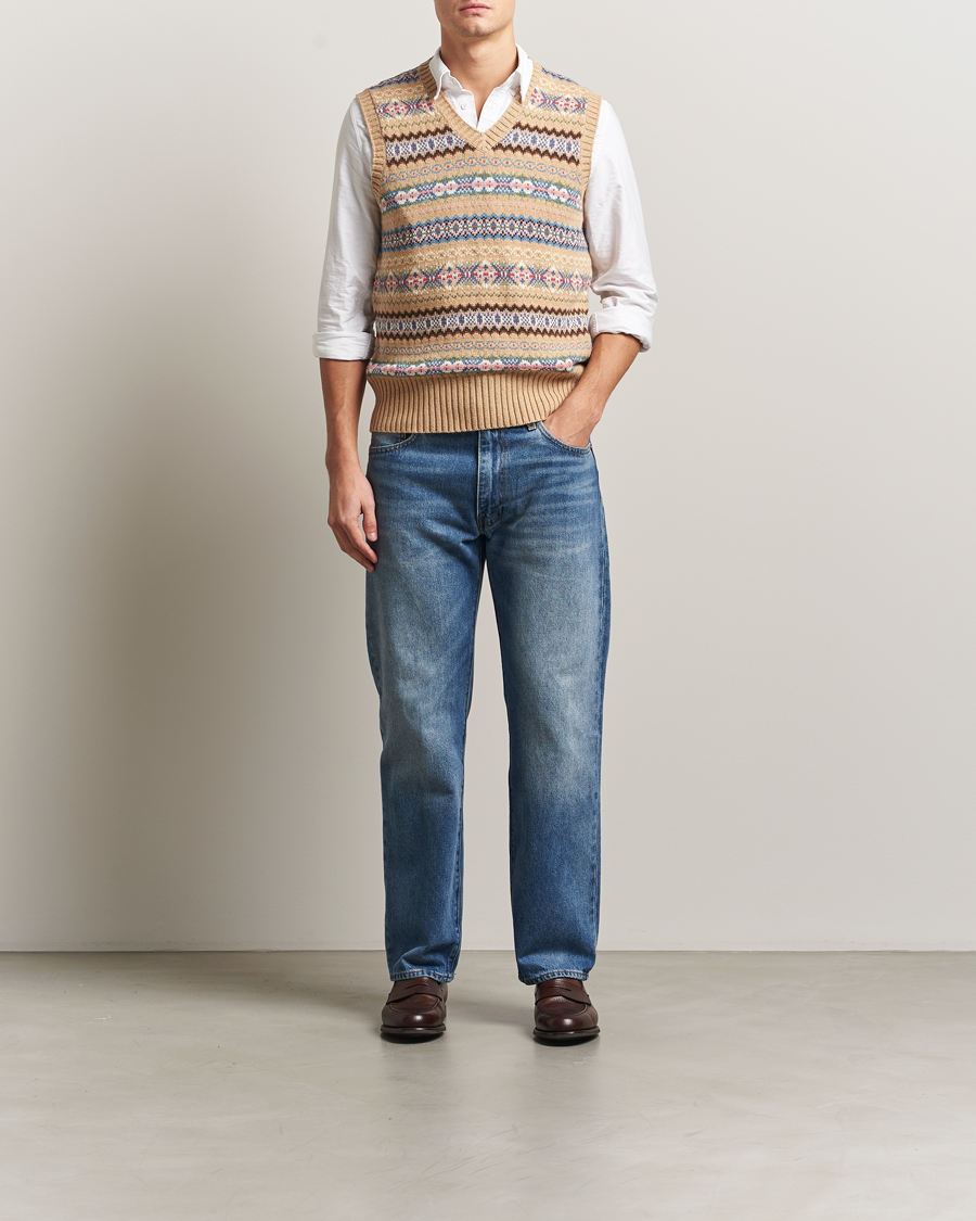 Mies | Puserot | Polo Ralph Lauren | Cotton Wool Long Sleeve Sweater Tan Multi