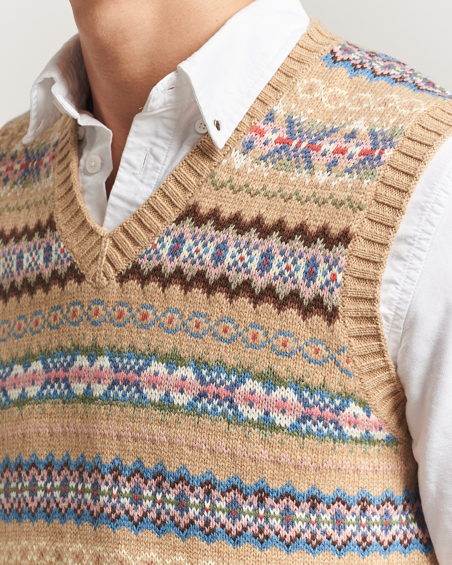 Mies | Puserot | Polo Ralph Lauren | Cotton Wool Long Sleeve Sweater Tan Multi