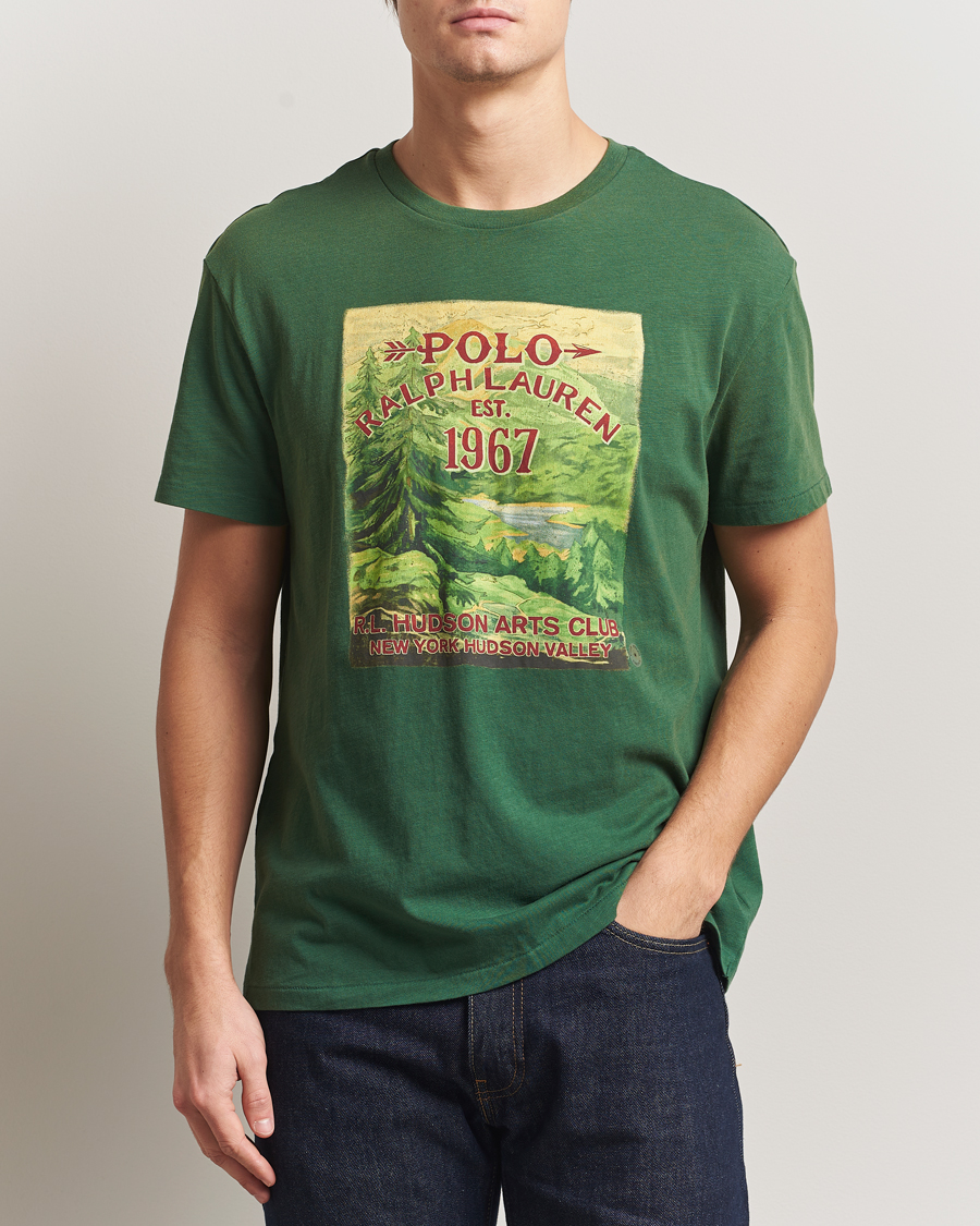 Mies | T-paidat | Polo Ralph Lauren | Printed T-Shirt Grass Green