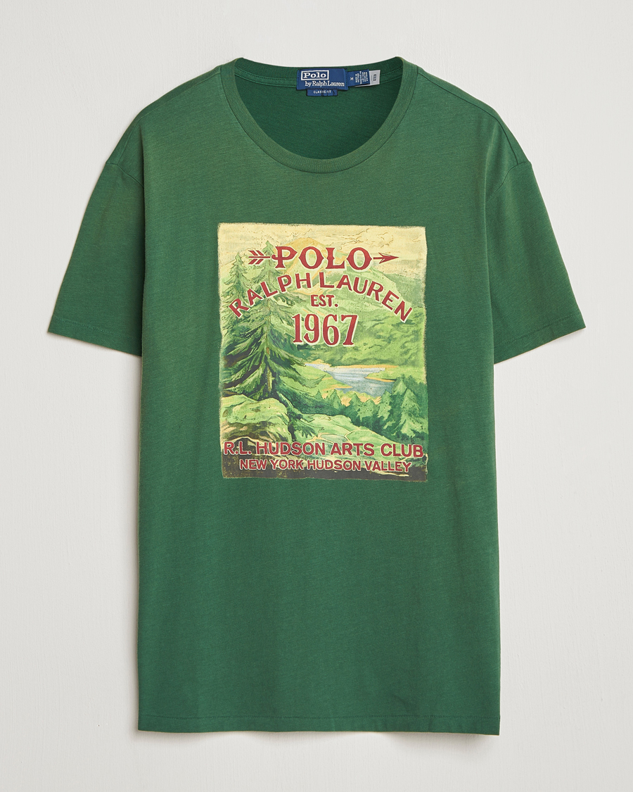 Mies | T-paidat | Polo Ralph Lauren | Printed T-Shirt Grass Green