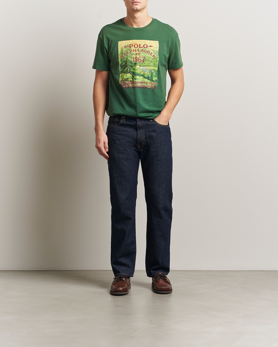 Mies | T-paidat | Polo Ralph Lauren | Printed T-Shirt Grass Green