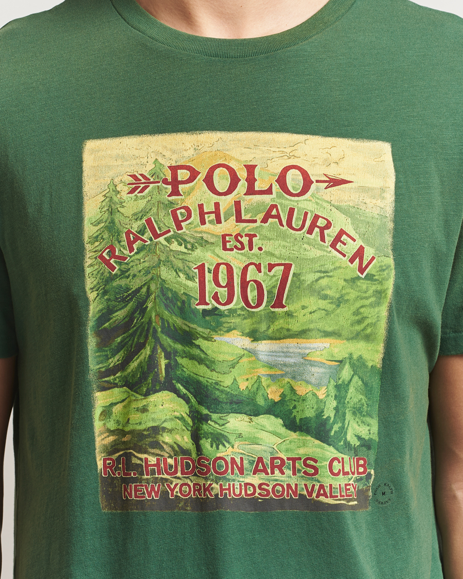 Mies | T-paidat | Polo Ralph Lauren | Printed T-Shirt Grass Green