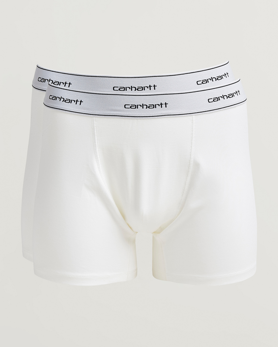 Mies | Alusvaatteet | Carhartt WIP | 2-Pack Cotton Trunks White