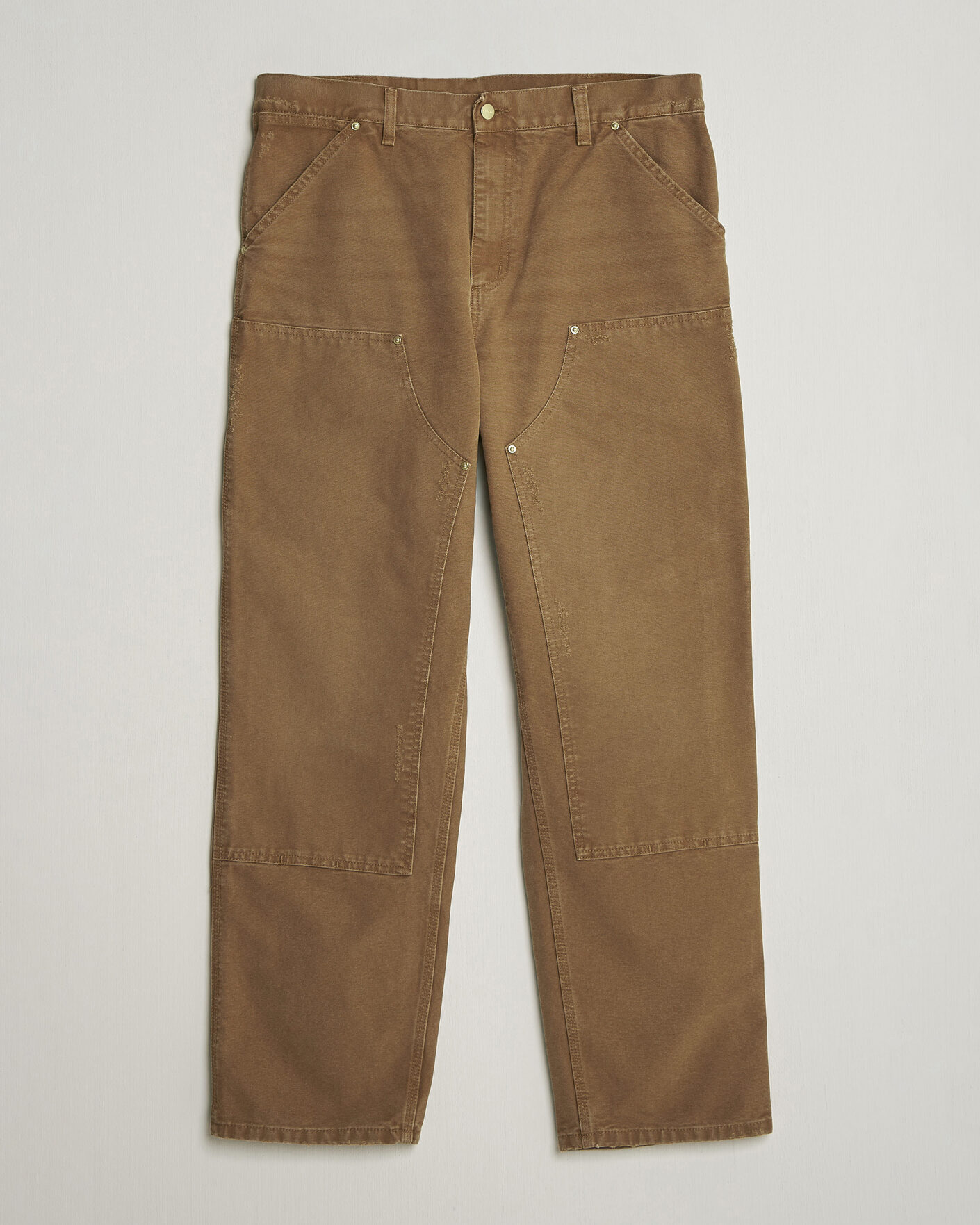 Mies | Housut | Carhartt WIP | Double Knee Pants Hamilton Brown Grind Washed