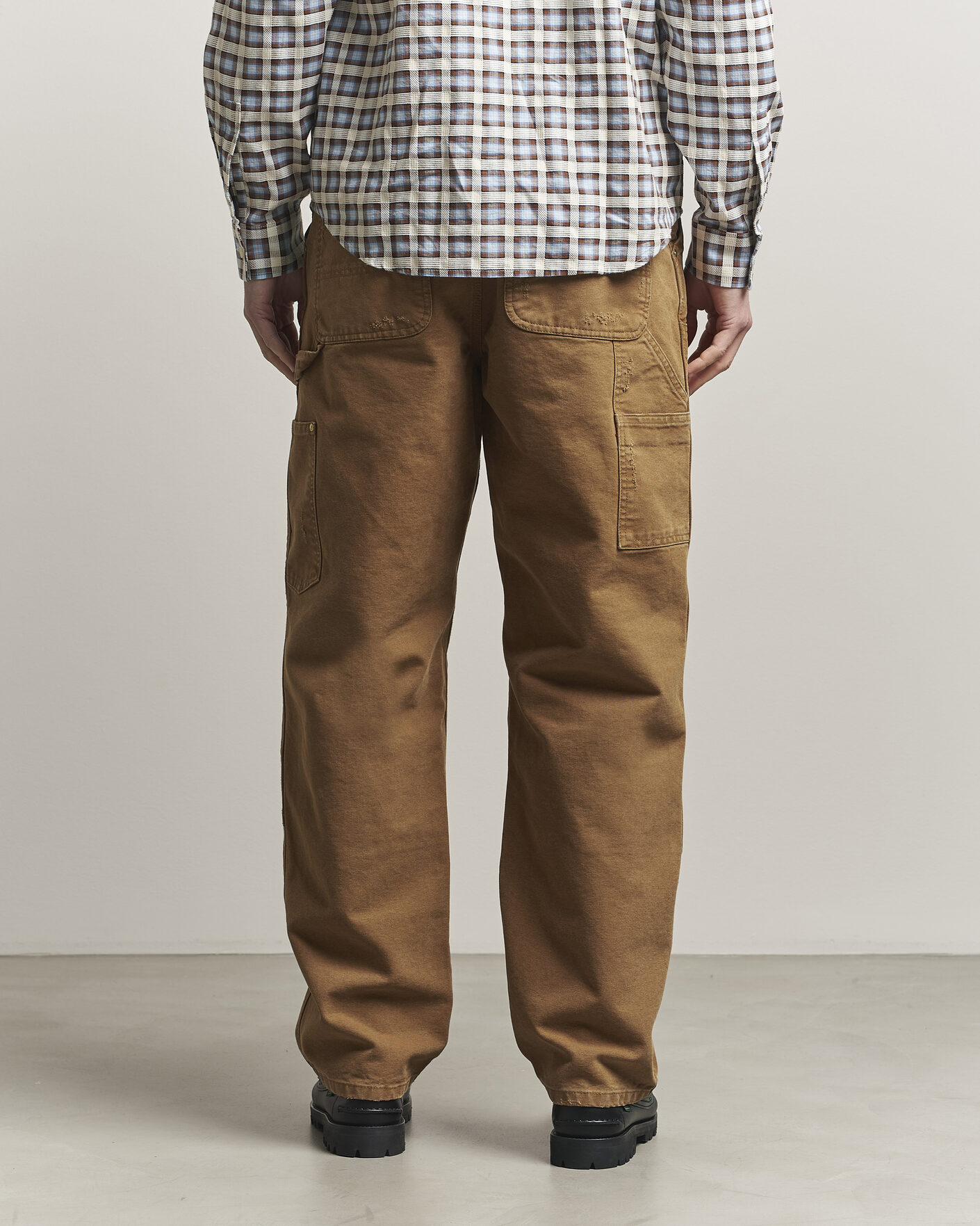 Mies | Housut | Carhartt WIP | Double Knee Pants Hamilton Brown Grind Washed