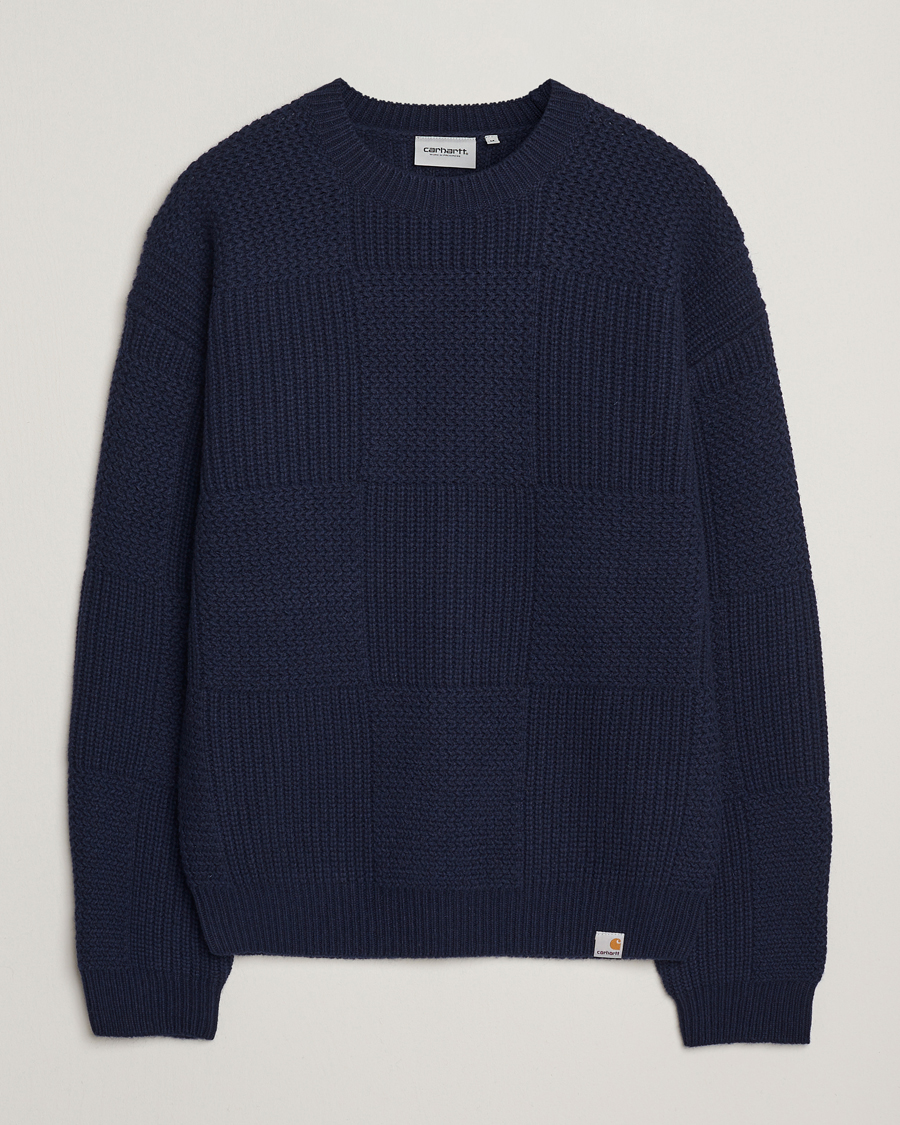 Mies | Puserot | Carhartt WIP | Bishop Knitted Sweater Dark Navy
