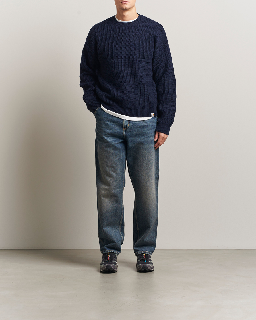 Mies | Puserot | Carhartt WIP | Bishop Knitted Sweater Dark Navy