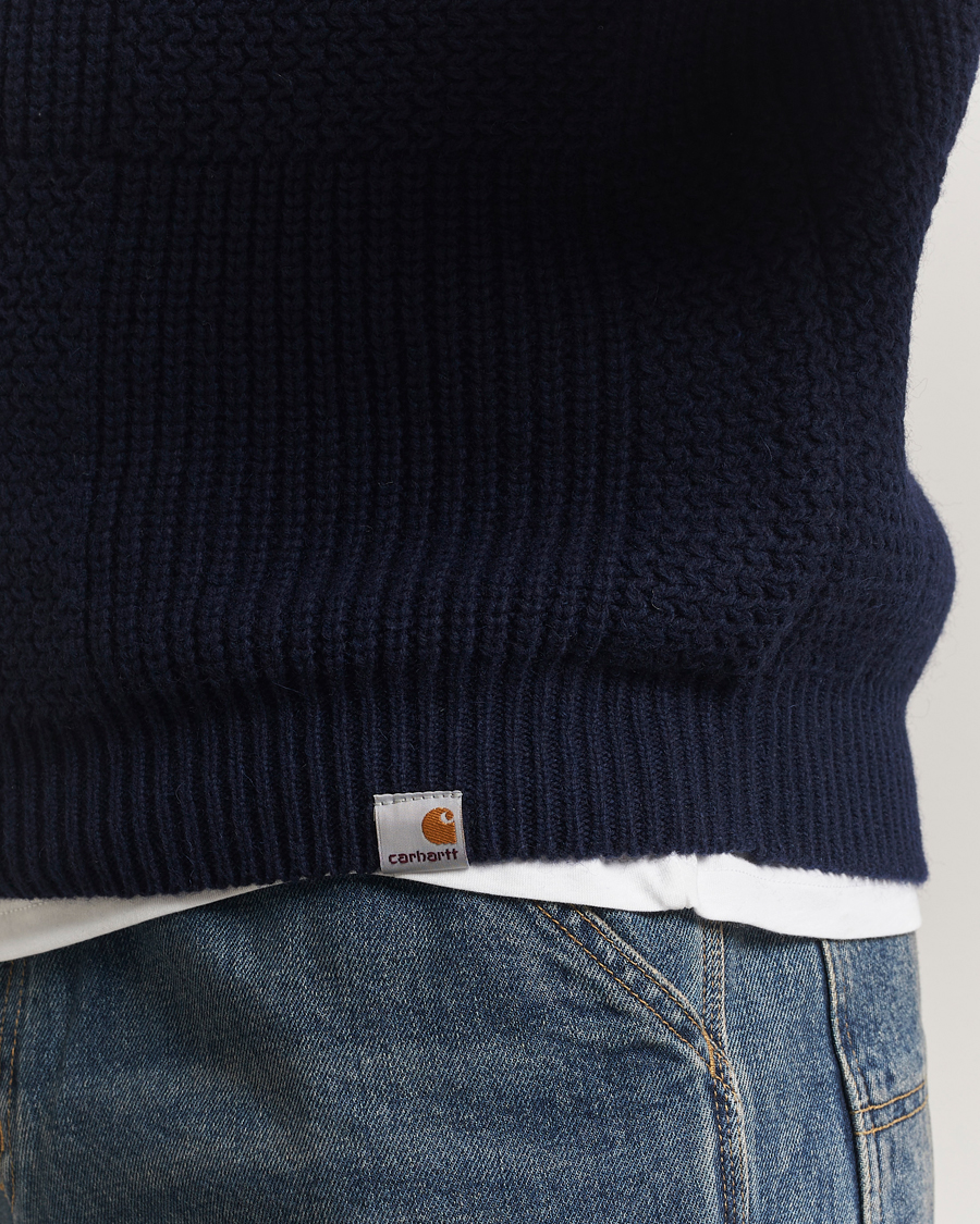 Mies | Puserot | Carhartt WIP | Bishop Knitted Sweater Dark Navy