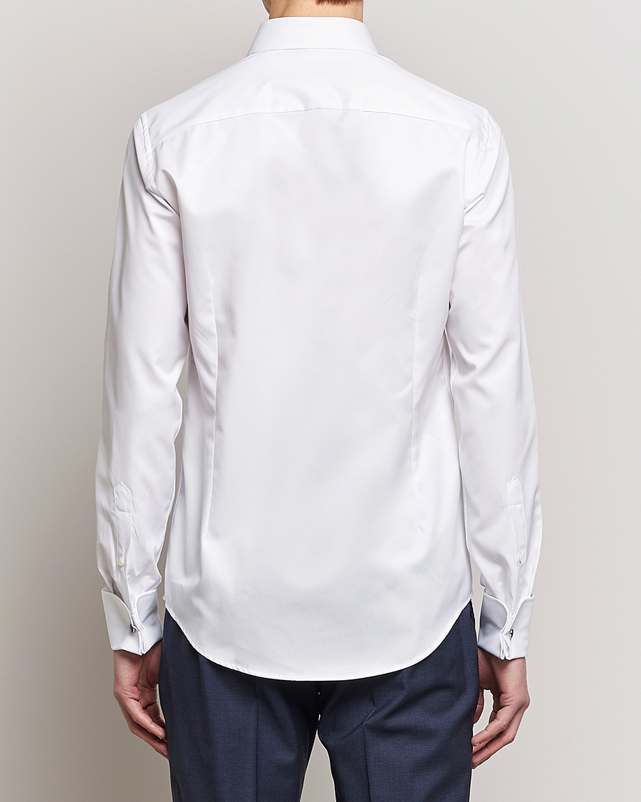 Mies | Kauluspaidat | Stenströms | Superslim Double Cuff Cotton Shirt White