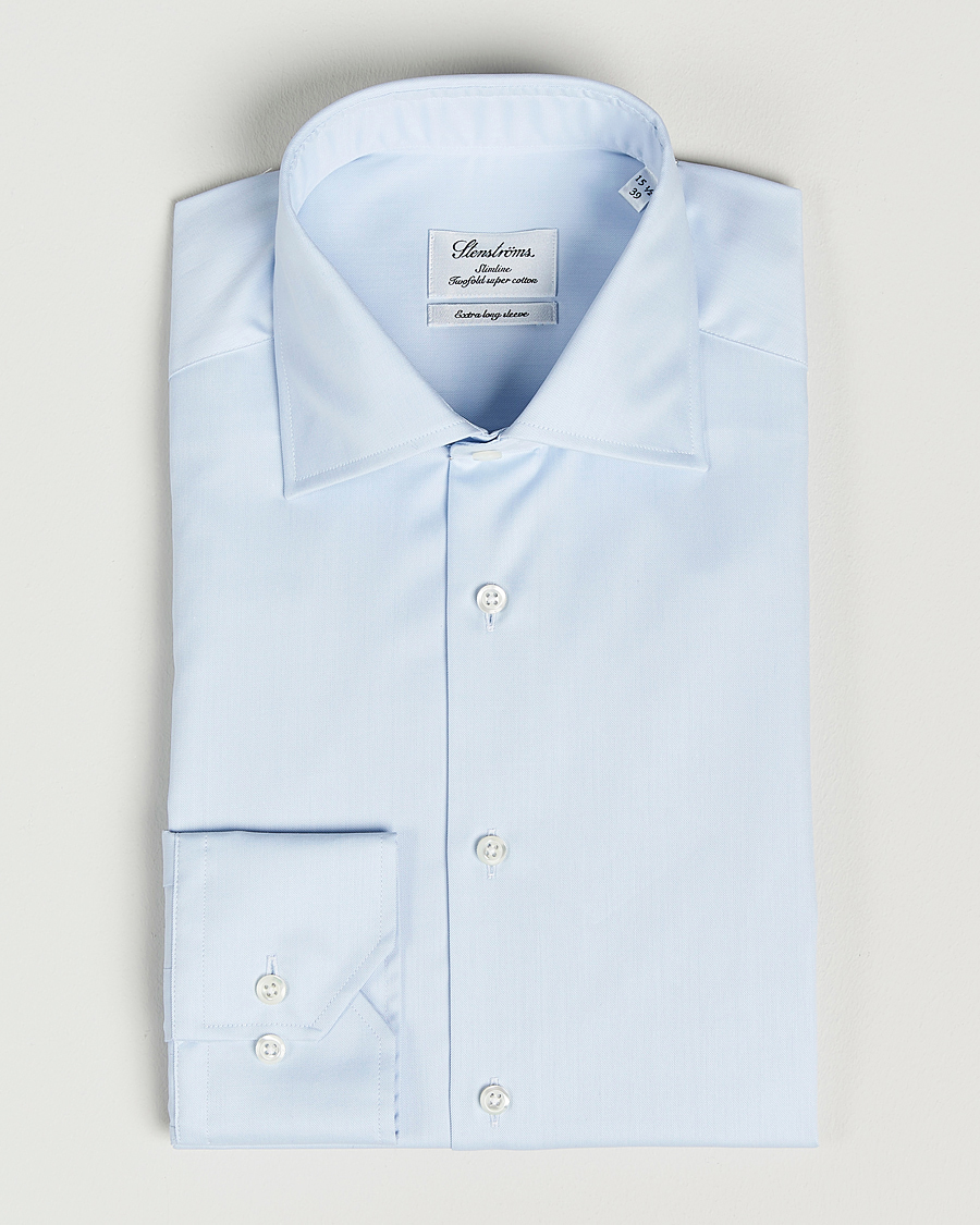 Mies | Kauluspaidat | Stenströms | Slimline X-Long Sleeve Shirt Light Blue