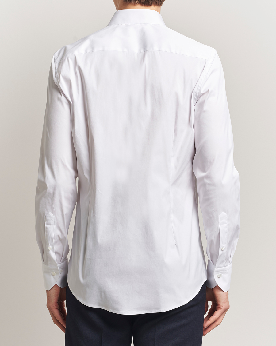 Mies | Kauluspaidat | Stenströms | Slimline Cotton Stretch Shirt White