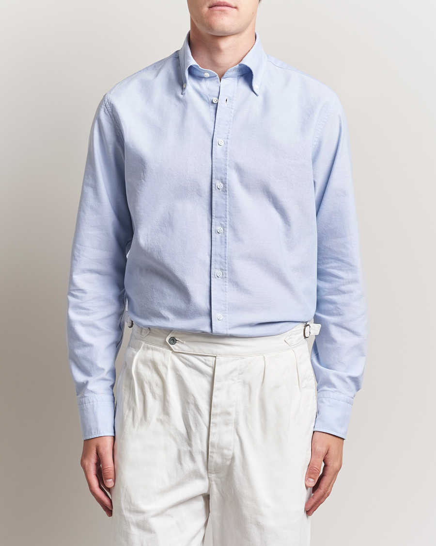 Mies | Kauluspaidat | Stenströms | Regular Fit Oxford Shirt Light Blue