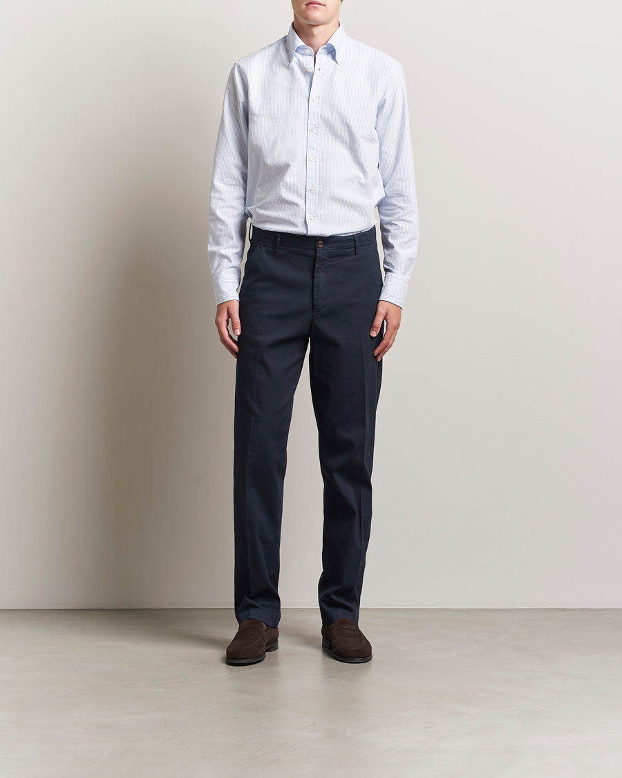 Mies | Kauluspaidat | Stenströms | Regular Fit Oxford Shirt Blue/White
