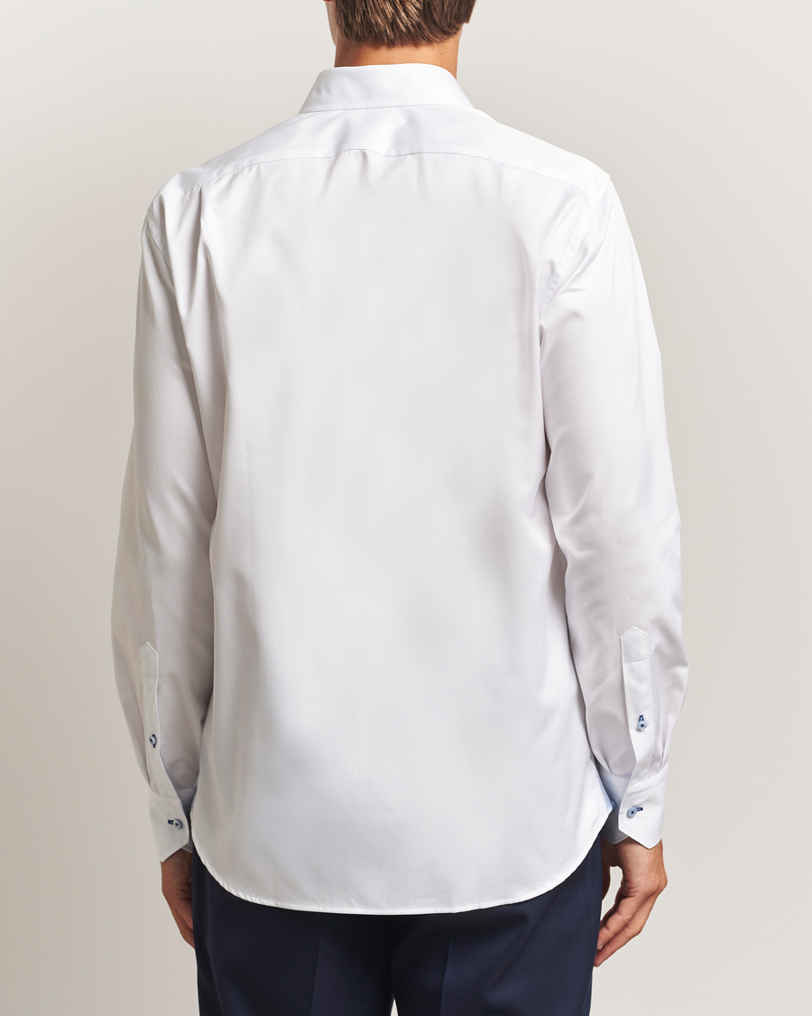Mies | Kauluspaidat | Stenströms | Regular Fit Contrast Cut Away Shirt White
