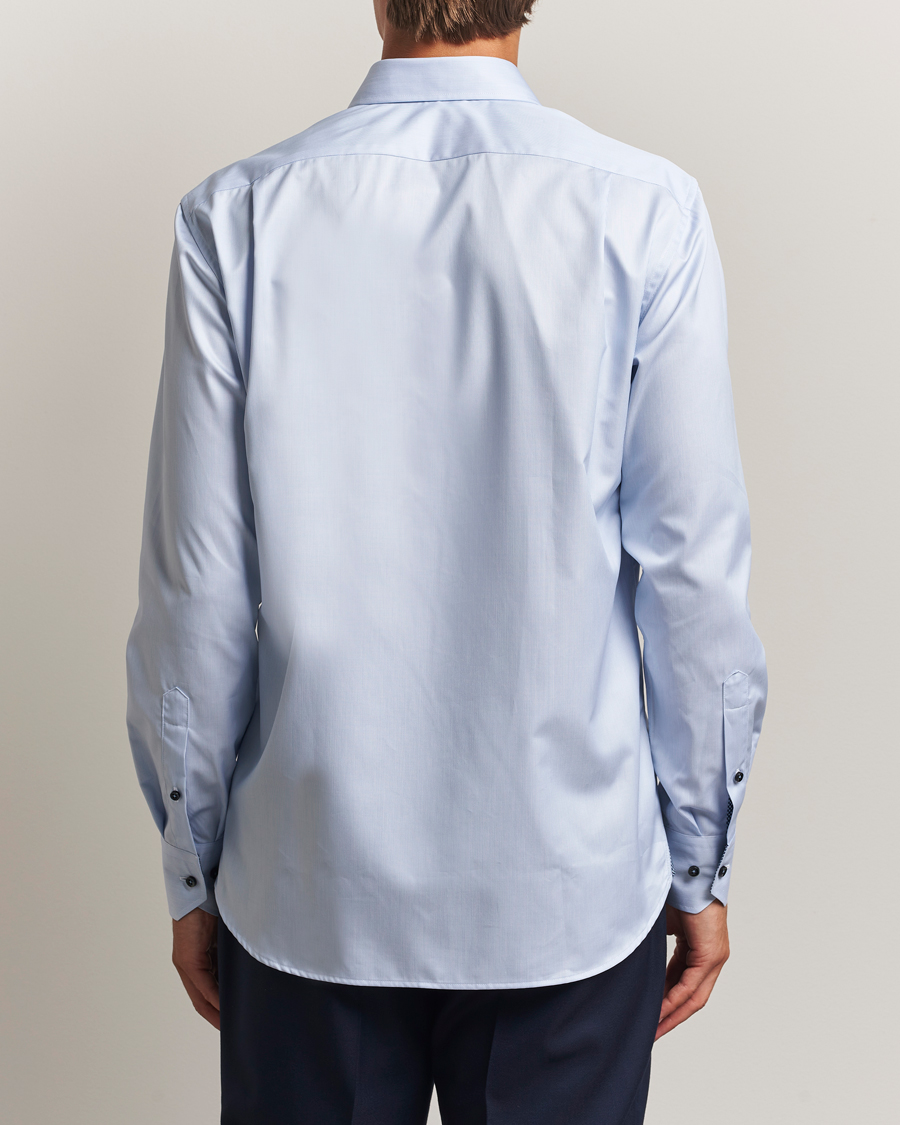 Mies | Kauluspaidat | Stenströms | Regular Fit Contrast Cotton Shirt White/Blue