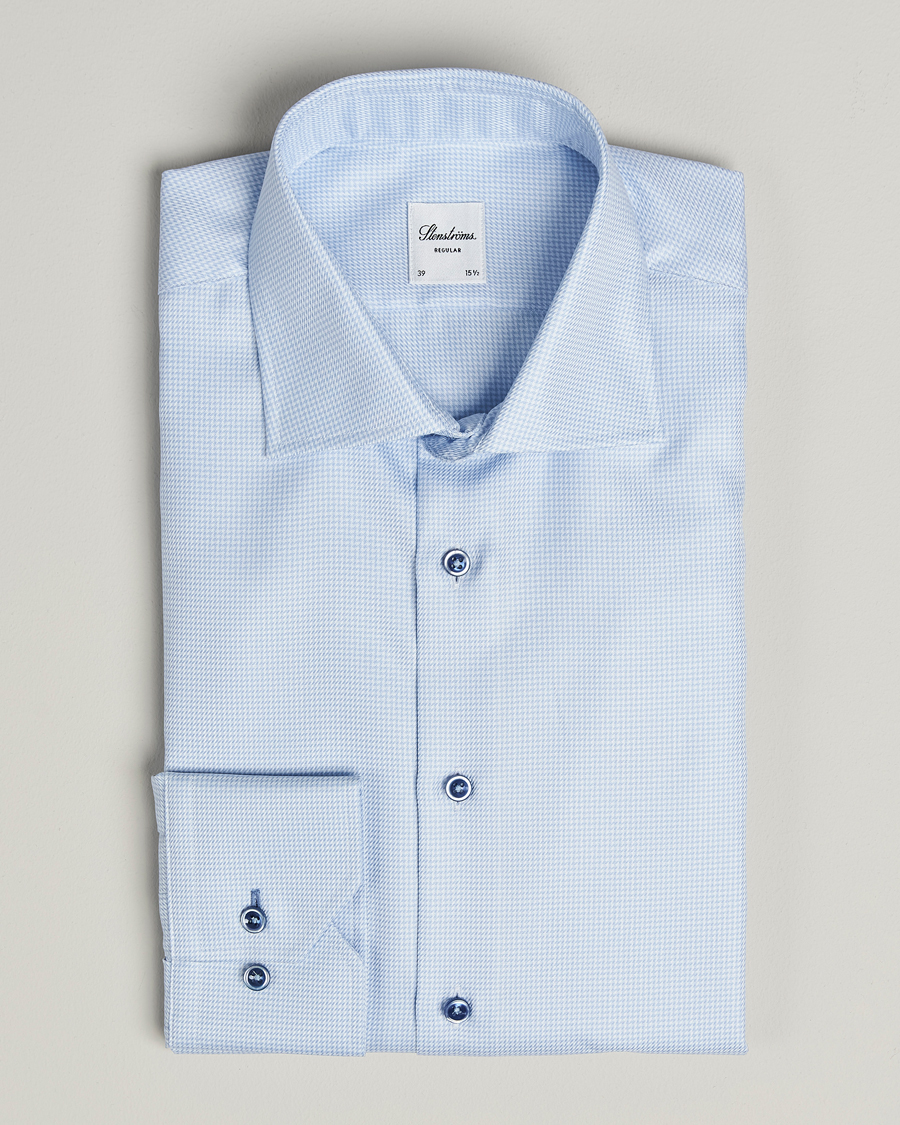 Mies | Kauluspaidat | Stenströms | Regular Fit Contrast Shirt Light Blue
