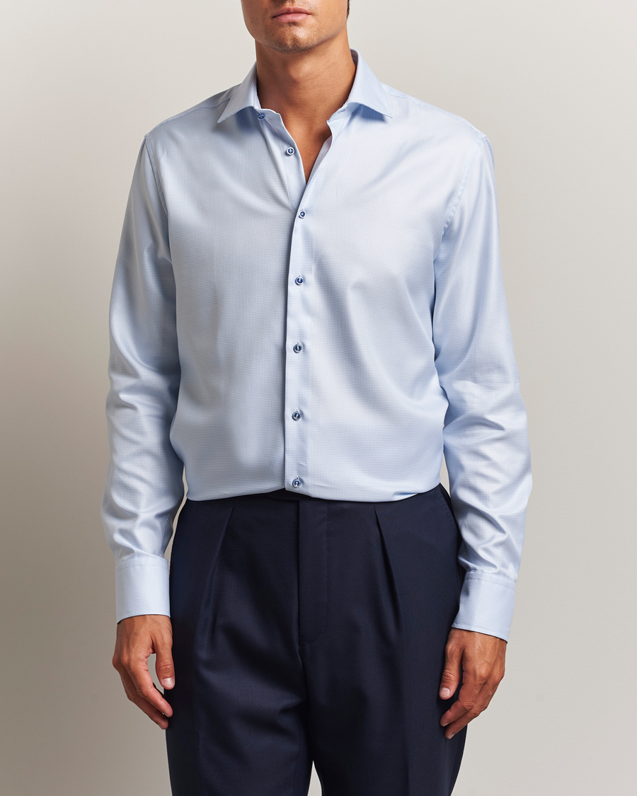 Mies | Kauluspaidat | Stenströms | Regular Fit Contrast Shirt Light Blue