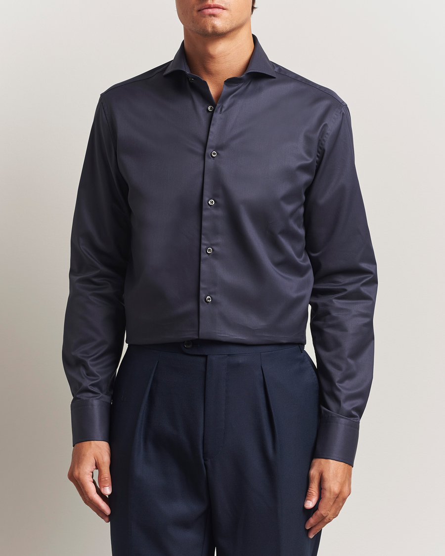 Mies | Kauluspaidat | Stenströms | Regular Fit Extreme Cut Away Shirt Navy